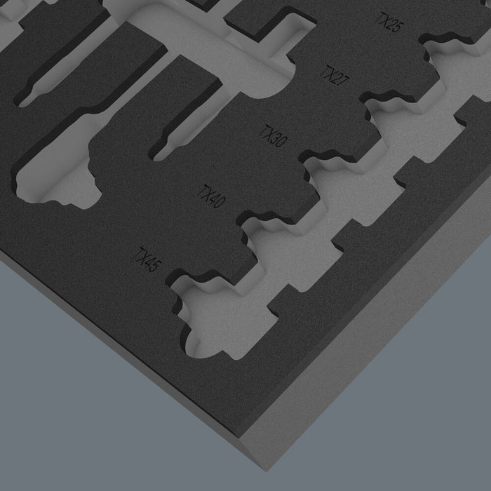 Wera 9826 Foam insert 8007 B VDE Zyklop VDE ratchet set 1, 3/8", empty, 344 x 30 x 392 mm 05137326001, view 3