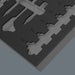 Wera 9826 Foam insert 8007 B VDE Zyklop VDE ratchet set 1, 3/8", empty, 344 x 30 x 392 mm 05137326001, view 3