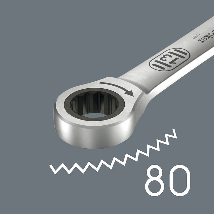 Wera 6007 Joker SB Ring ratchet spanner, long design, 8 x 180 mm 05020350001, view 8