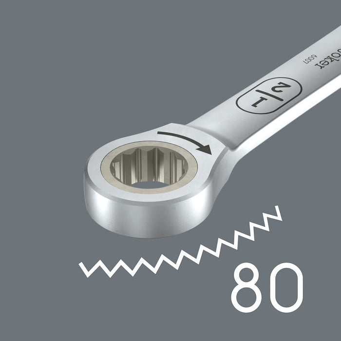 Wera 6007 Joker Ratcheting combination spanner SB, long design, imperial, 5/16" x 180 mm 05020361001, view 7