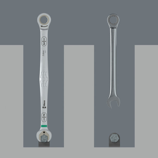 Wera 6007 Joker Ratcheting combination spanner SB, long design, imperial, 7/16" x 220 mm 05020363001, view 2