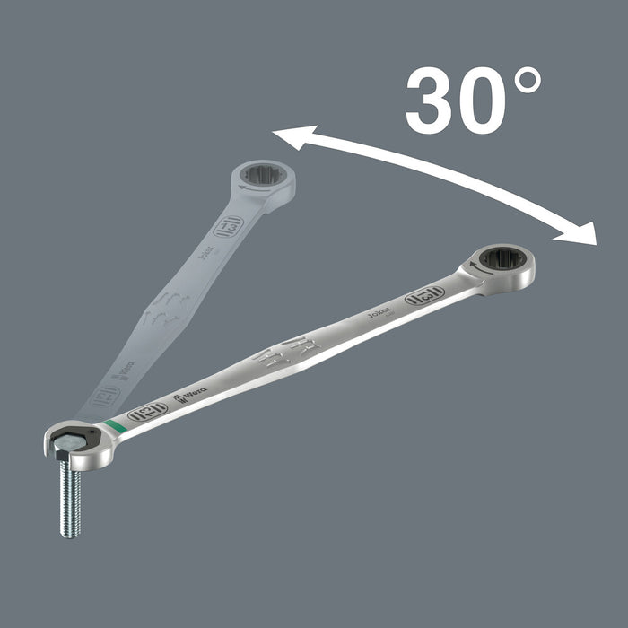 Wera 6007 Joker SB Ring ratchet spanner, long design, 8 x 180 mm 05020350001, view 7