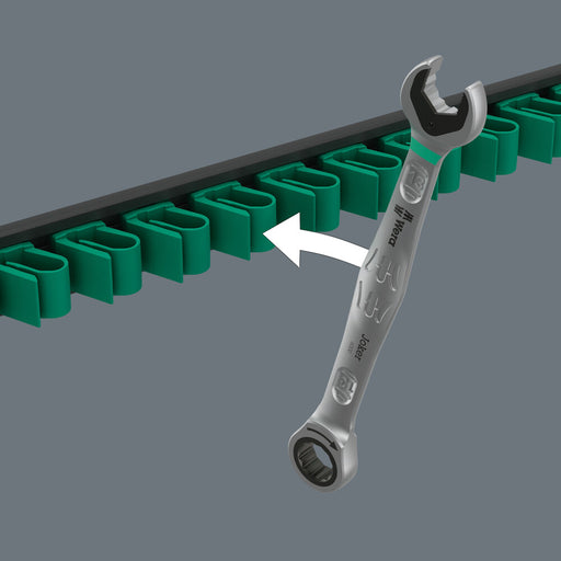 Wera 9610 Joker Magnetic rail, for up to 11 spanners, empty, 30 x 370 mm 05136413001, view 2