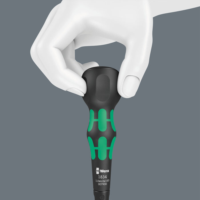 Wera 1834 Kraftform Ball-Grip Slotted screwdriver - workshop blade, 1 x 6 x 100 mm 05007900001, view 9
