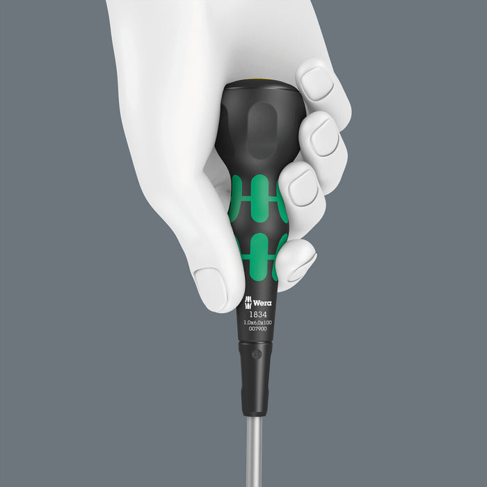 Wera 1834 Kraftform Ball-Grip Slotted screwdriver - workshop blade, 1 x 6 x 150 mm 05007901001, view 6