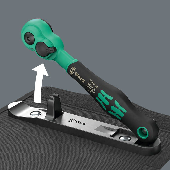Wera 8100 SA 13 Zyklop Comfort ratchet set, reversing lever, 1/4" drive, metric, 15 pieces 05004022001, view 9
