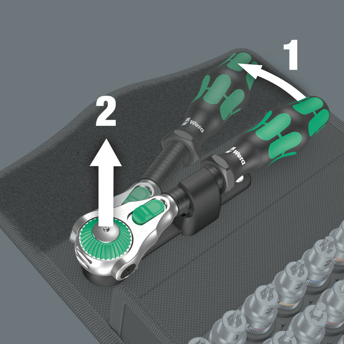 Wera 8100 SB All-in Zyklop Speed ratchet set, 3/8" drive, 35 pieces 05003536001, view 3