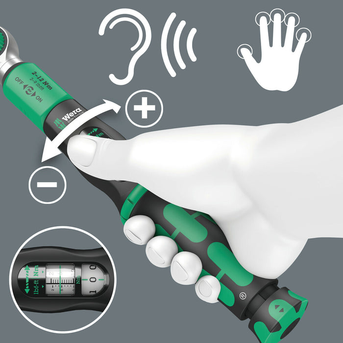Wera Safe-Torque A 2 torque wrench with 1/4" hexagon drive, 2-12 Nm, 2-12 Nm 05075801001, view 7