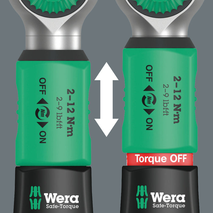 Wera Safe-Torque A 1 torque wrench with 1/4" square head drive, 2-12 Nm, 1/4" x 2-12 Nm 05075800001, view 5