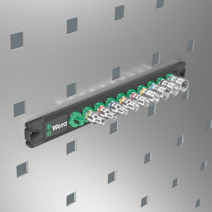 Wera Magnetic socket rail A 4 Zyklop socket set, 1/4" drive, 9 pieces 05005400001, view 7