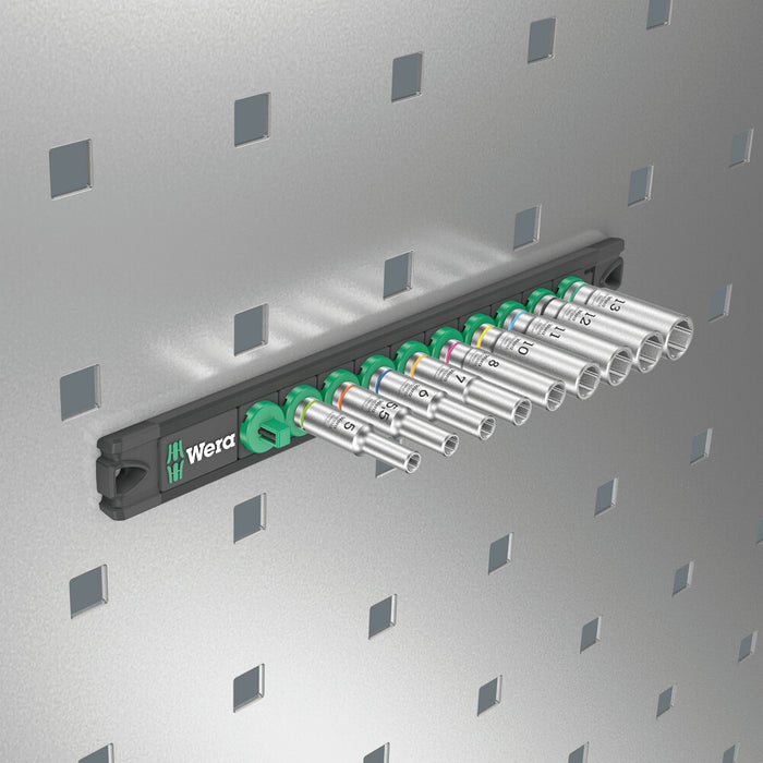 Wera Magnetic socket rail A Deep 1 socket set, 1/4" drive, 9 pieces 05005410001, view 10