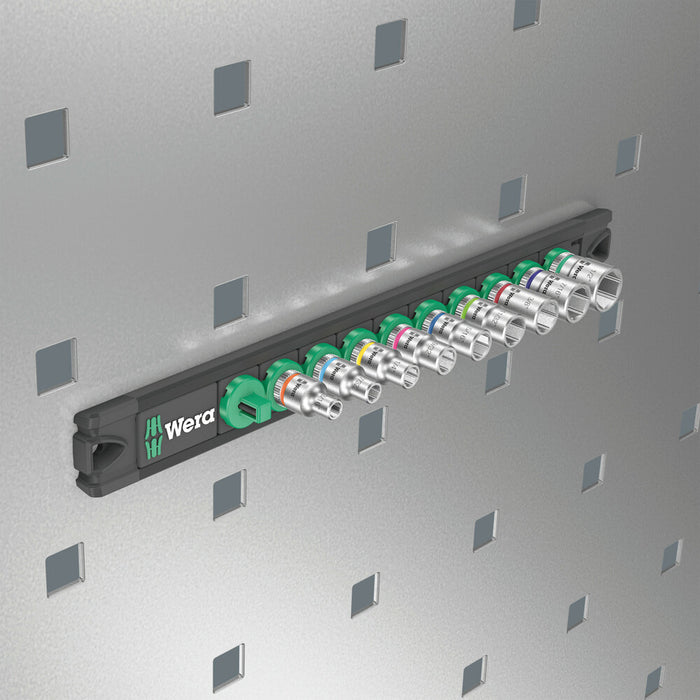 Wera Magnetic socket rail A Imperial 1 Zyklop socket set, 1/4" drive, imperial, 9 pieces 05005420001, view 7