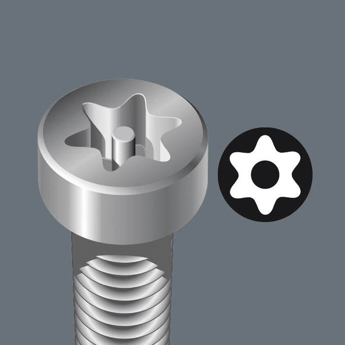 Wera 867/1 Z TORX® BO bits with bore hole, TX 10 x 25 mm - Pack of 10 05066500001, view 2