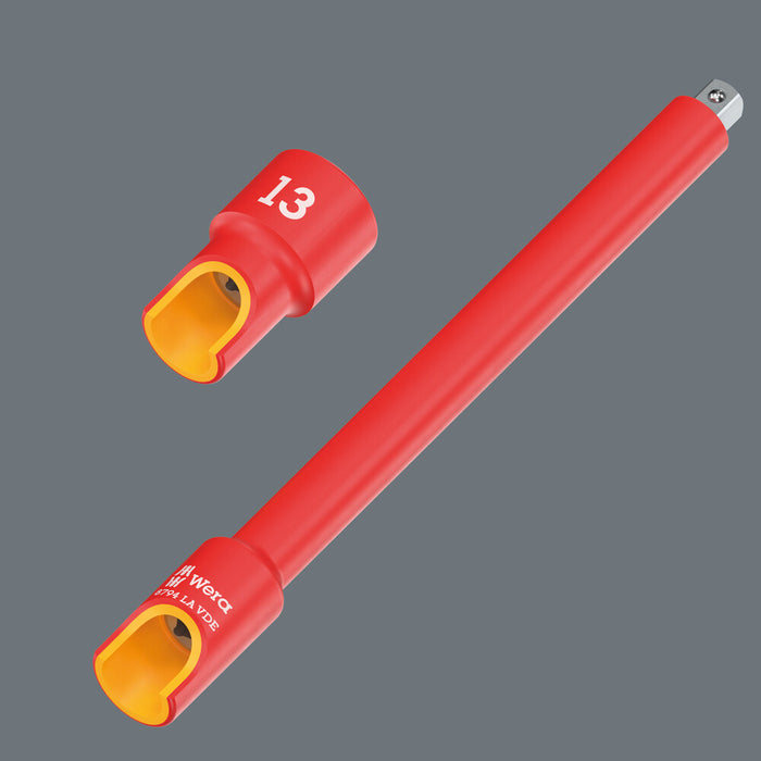 Wera 8794 LA Zyklop VDE extension, insulated, long, 1/4", 1/4" x 150 mm 05003301001, view 3