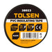 Tolsen 38023 PVC Electrical Insulating Tape Black 3/4 inch x 10 yd