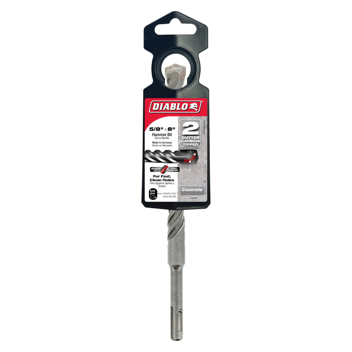 Diablo DMAPL2400 5/8" x 6" x 8" SDS-Plus 2-Cutter Carbide-Tipped Hammer Drill Bit - Package image