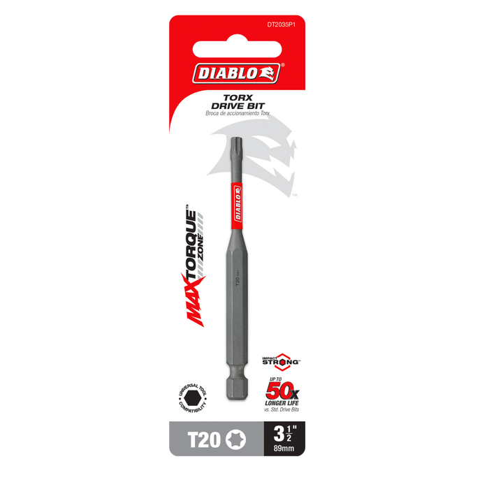 Diablo DT2035P1 3-1/2" #20 Torx Drive Bit - Package image