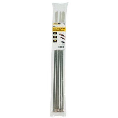 Gardner Bender 221048 20 in. Wide Cable Tie  Stainless Steel - 5 Per Pack