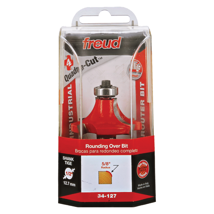 Freud 34-127 5/8" Quadra-Cut Radius Rounding Over Bit - Package image