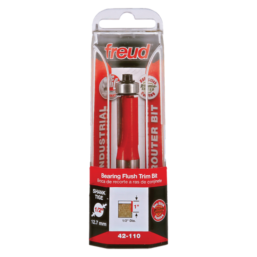 Freud 42-110 1/2" (Dia.) Bearing Flush Trim Bit - Package image