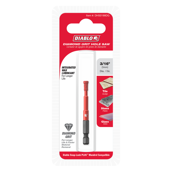 Diablo DHS0188DG 3/16" Diamond Grit Hole Saw - Package image