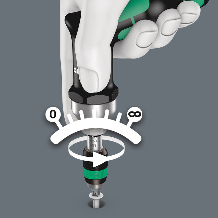 Wera Series 7400 Kraftform pistol handle, adjustable torque screwdrivers (3.0-8.8 Nm) with Rapidaptor quick-release chuck, 7443 x 4.0-8.8 Nm 05074705001, view 7