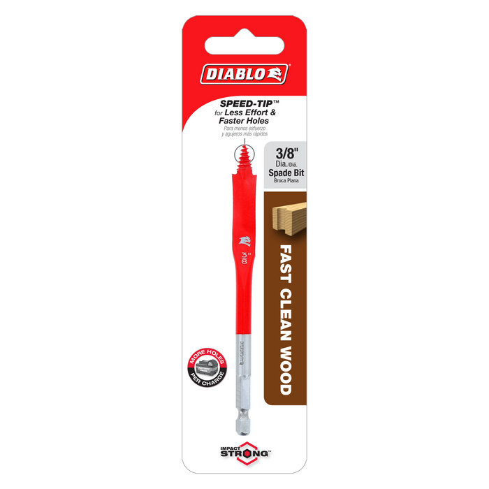 Diablo DSP1010 3/8" x 4" Spade Bit for Wood - Package image
