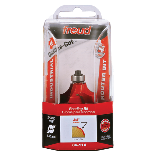 Freud 36-114 3/8" Quadra-Cut Radius Beading Bit - Package image