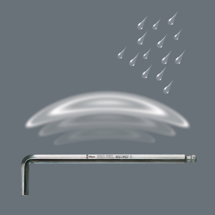 Wera 950/9 Hex-Plus 8 L-key set, metric, chrome-plated, 10 pieces 05022102001, view 6
