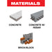 Diablo DMADST0400 4" Diamond Segmented Turbo Masonry Cut-Off Blade - Materials image