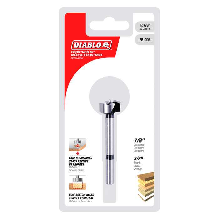 Diablo FB-006 7/8" Forstner Bit for Wood - Package image