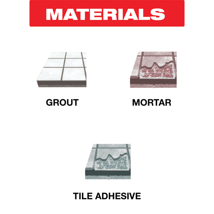 Diablo DOSCGX 2-3/4" Starlock Carbide Grit Oscillating Sanding Blade for Grout and Mortar - Materials image