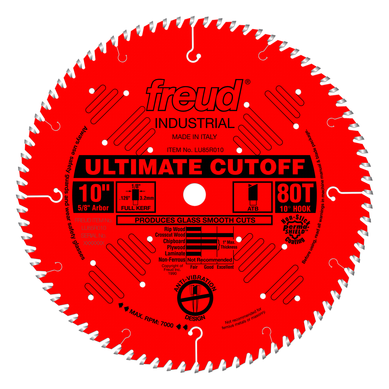 Freud LU85R010 10" Carbide Tipped Saw Blade for Crosscutting - Main image