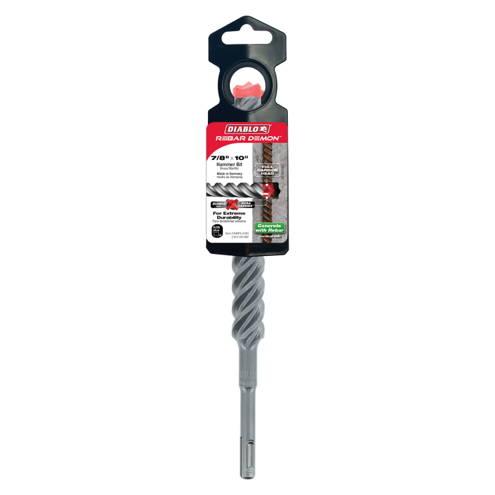 Diablo DMAPL4280 7/8" x 8" x 10" Rebar Demon™ SDS-Plus 4-Cutter Full Carbide Head Hammer Drill Bit - Package image