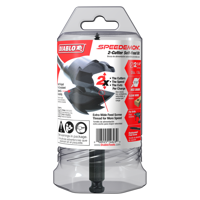 Diablo DSF2250 2-1/4" SPEEDemon™ 2-Cutter Self-Feed Bit - Package image