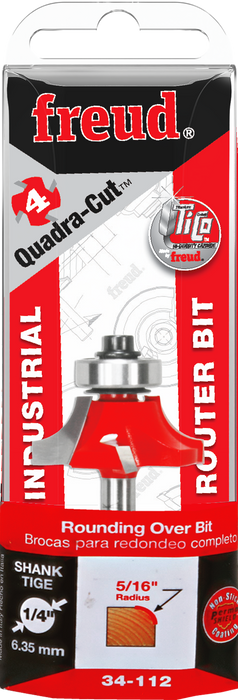 Freud 34-112 5/16" Quadra-Cut Radius Rounding Over Bit - Package image