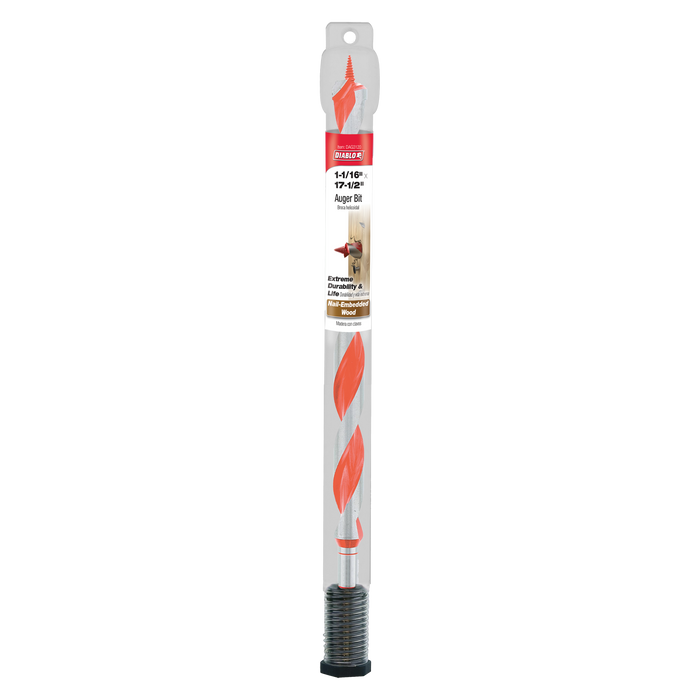 Diablo DAG3120 1-1/16" x 17-1/2" Auger Bit for Wood & Nail-Embedded Wood - Package image