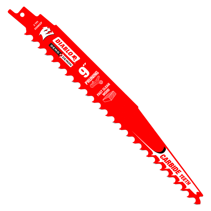 Diablo DS0903CP 9" 3TPI Demo Demon™ Carbide Teeth Reciprocating Saw Blade for Pruning and Clean Wood - Main image