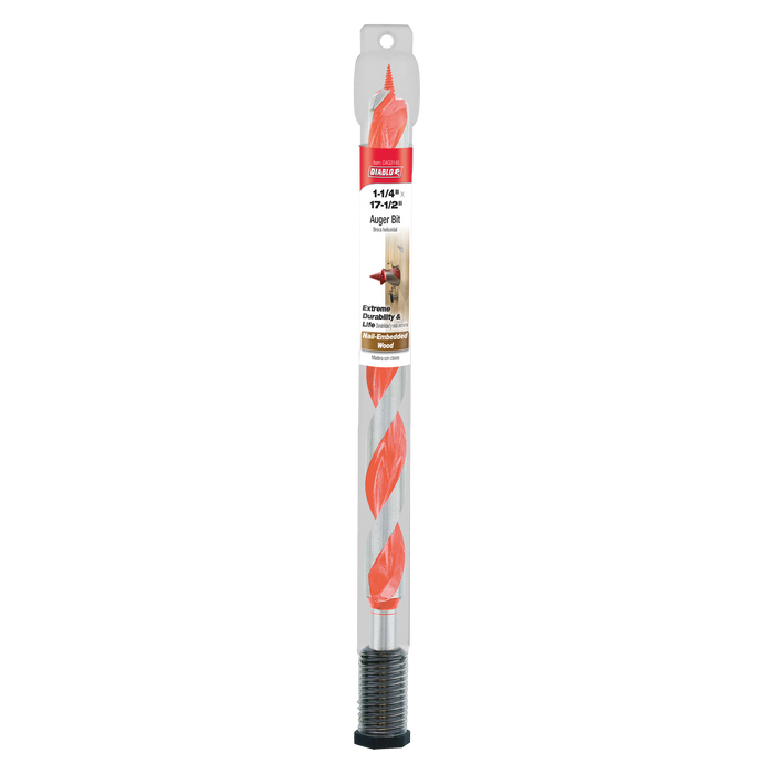 Diablo DAG3140 1-1/4" x 17-1/2" Auger Bit for Wood & Nail-Embedded Wood - Package image