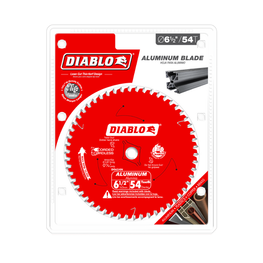 Diablo D0654N 6-1/2" x 54-Teeth Saw Blade for Aluminum - Package image
