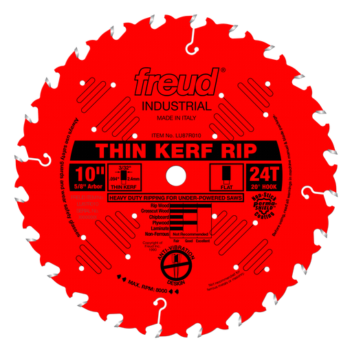 Freud LU87R010 10" Thin Kerf Rip Blade - Main image