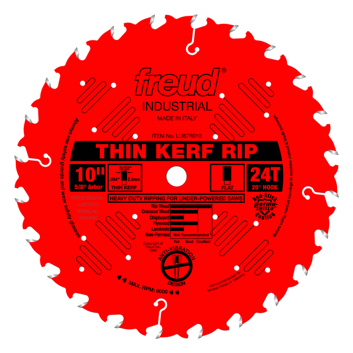 Freud LU87R010 10" Thin Kerf Rip Blade - Main image