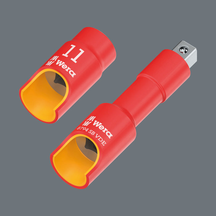 Wera 8794 LB VDE Zyklop extension, insulated, long, 3/8", 3/8" x 166 mm 05004965001, view 4