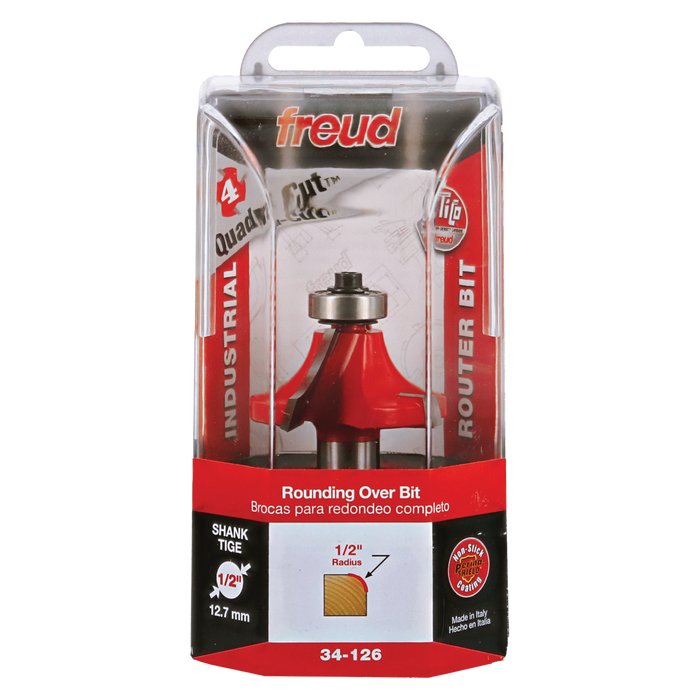 Freud 34-126 1/2"  Quadra-Cut Radius Rounding Over Bit - Package image