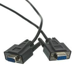 DB9 Female Serial Cable, Black, DB9 Female, UL rated, 9 Conductor, 1:1, 10 foot