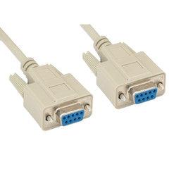 DB9 Female Serial Cable, DB9 Female, 9 Conductor, 1:1, 25 foot