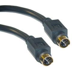 S-Video Cable, MiniDin4 Male, Gold-plated connector, 50 foot