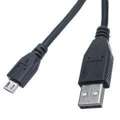 USB 2.0 Type A to Micro B Cable, Black, Type A Male / Micro-B Male, 6-inch