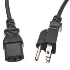 Computer / Monitor Power Cord, Black, NEMA 5-15P to C13, 18AWG, 10 Amp, 1.5 foot