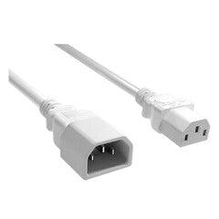 Computer / Monitor Power Extension Cord, White, C13 to C14, 10 Amp, 10 foot